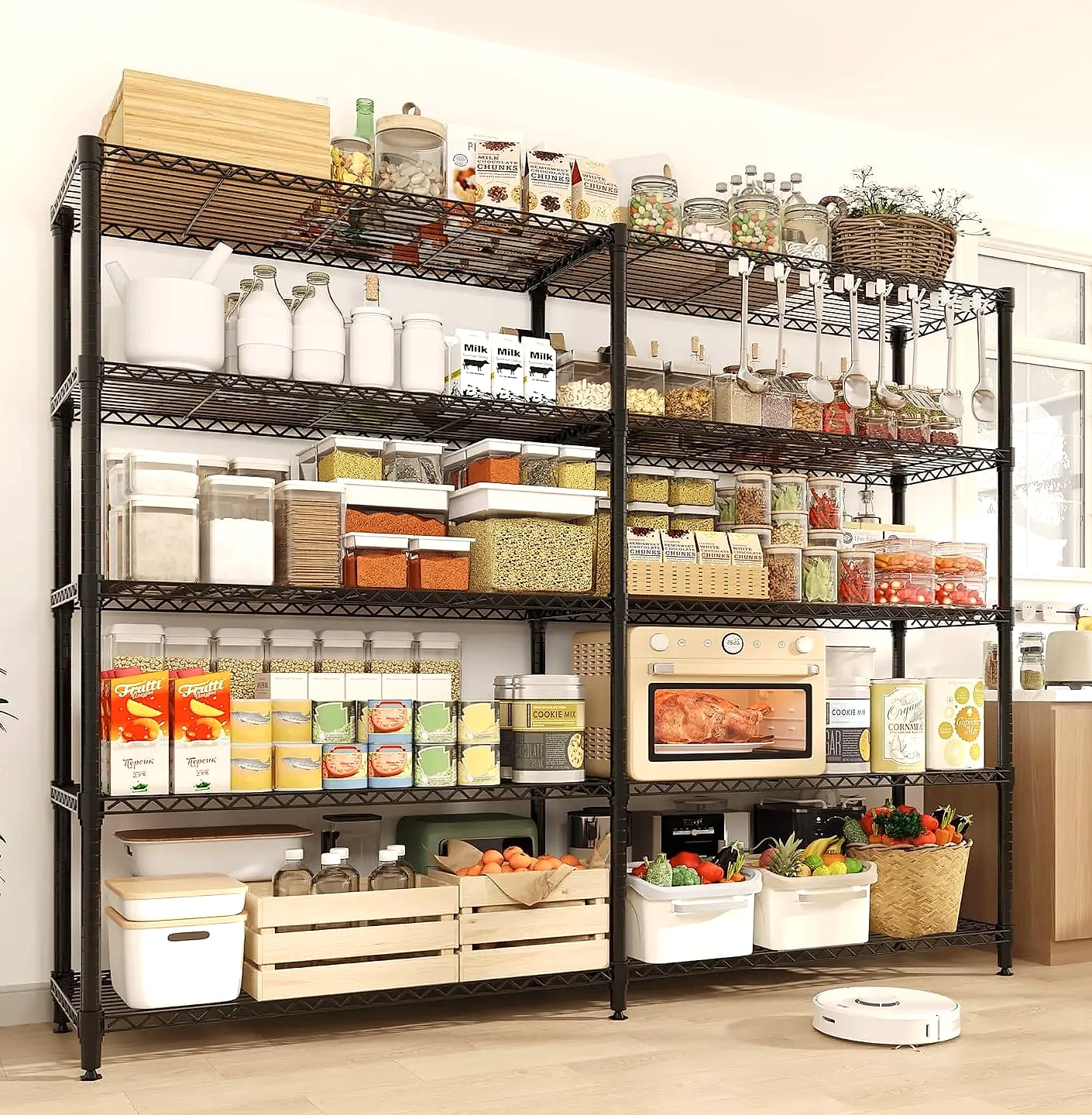 TWISTER.CK Heavy Duty Metal Shelving Unit 4/5 Tier — scale reference