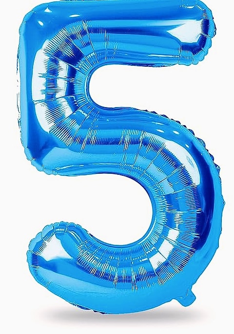 Lingqiang 40 Inch Number 1 Balloon Beige Foil Party — side view