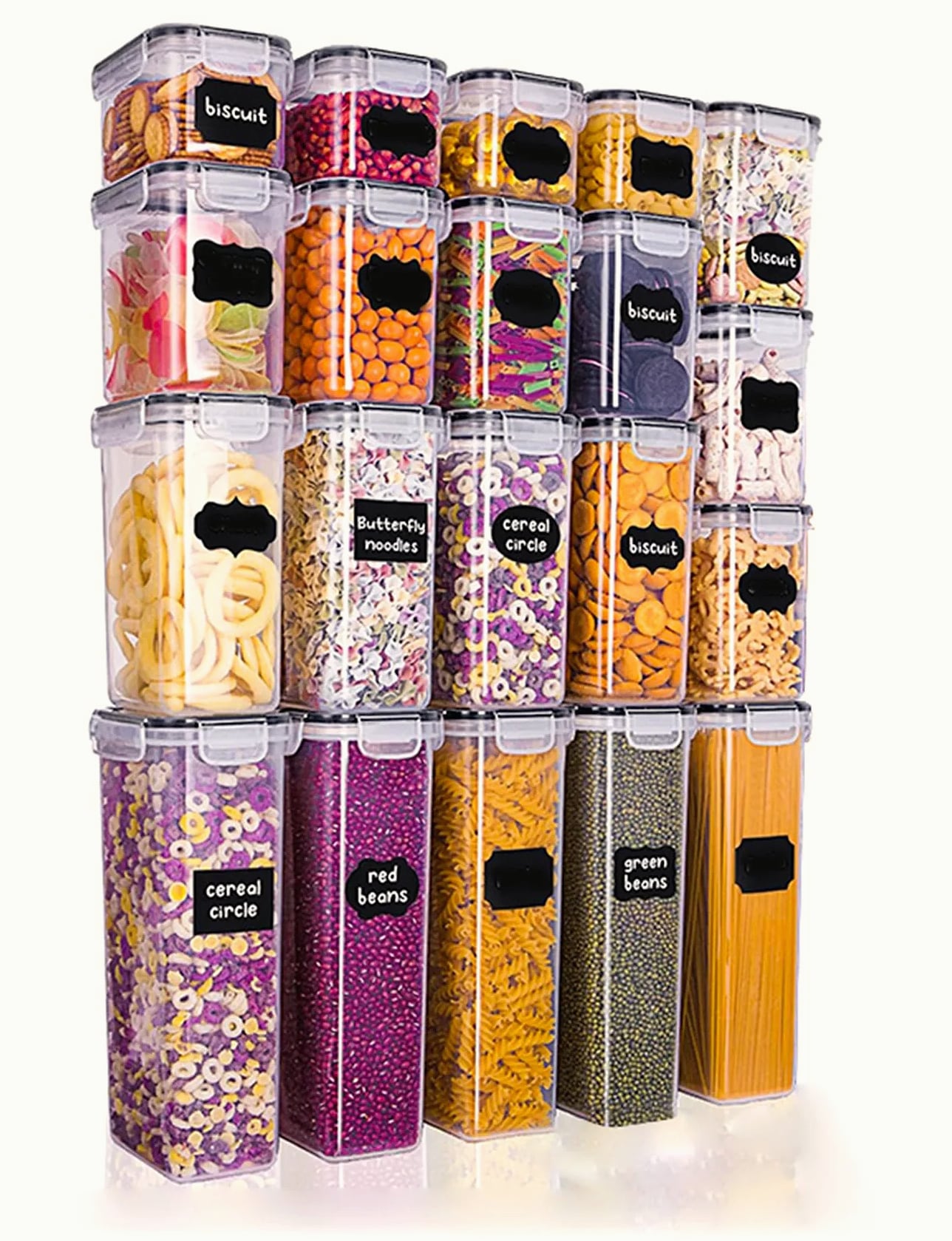 KYJG 24-Piece Food Storage Containers Set with Airtight Lids — package contents