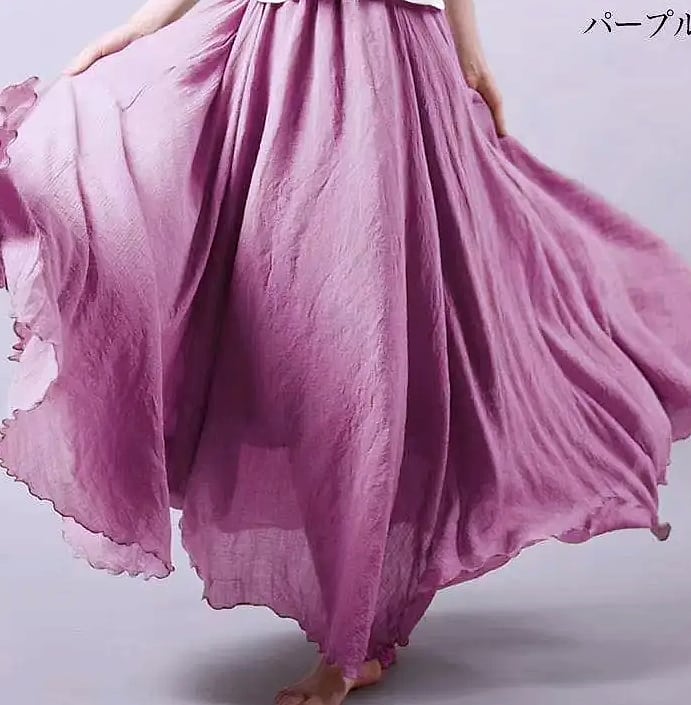 28-Color Mori Girl Cotton Linen A-line Long Skirt — feature highlights