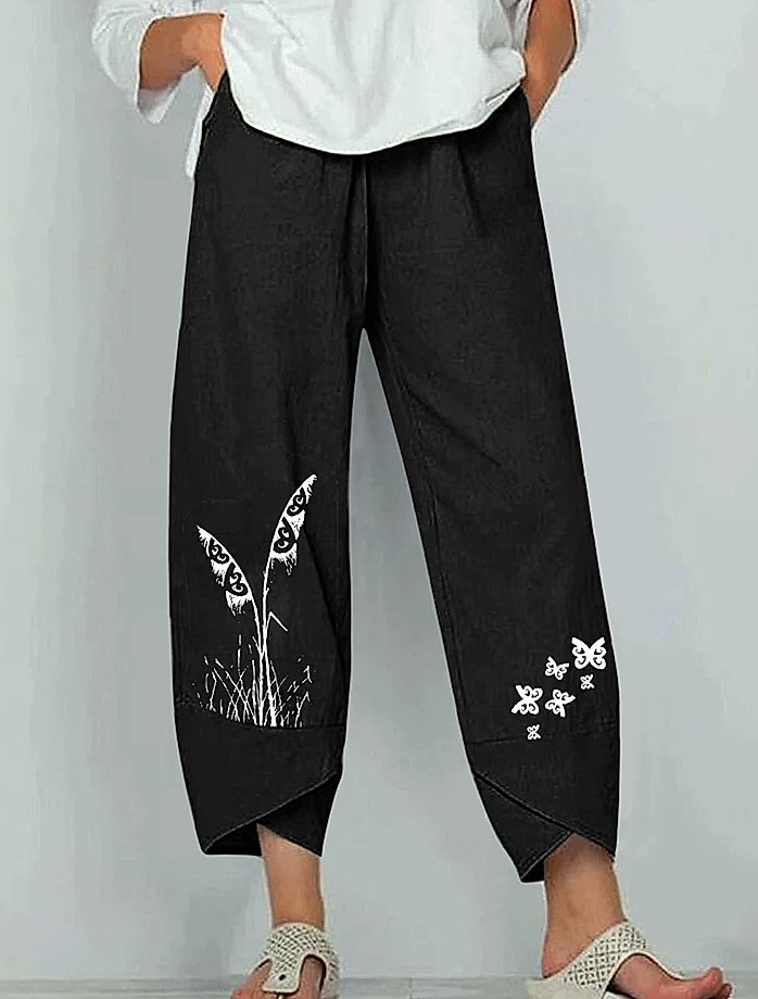 INSTYLISH Women Cotton Linen Harem Pants Wide Leg — feature highlights