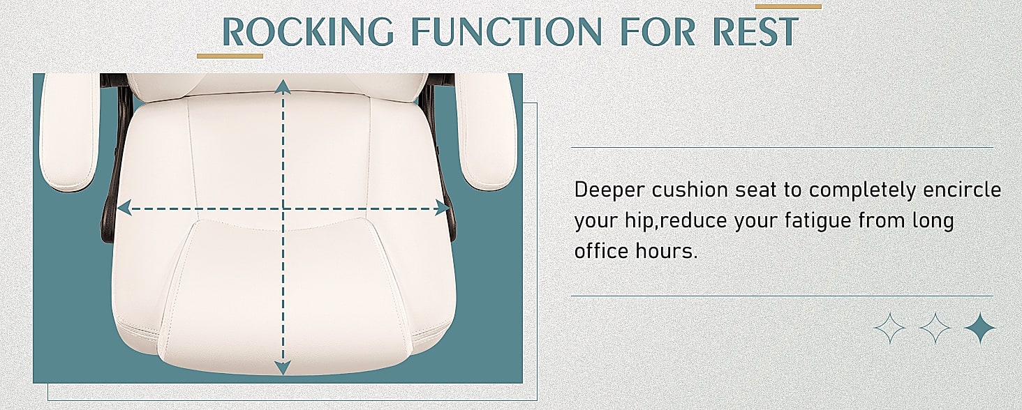 Brick Attic PU Leather Office Chair Ergonomic Desk Seat — parts overview