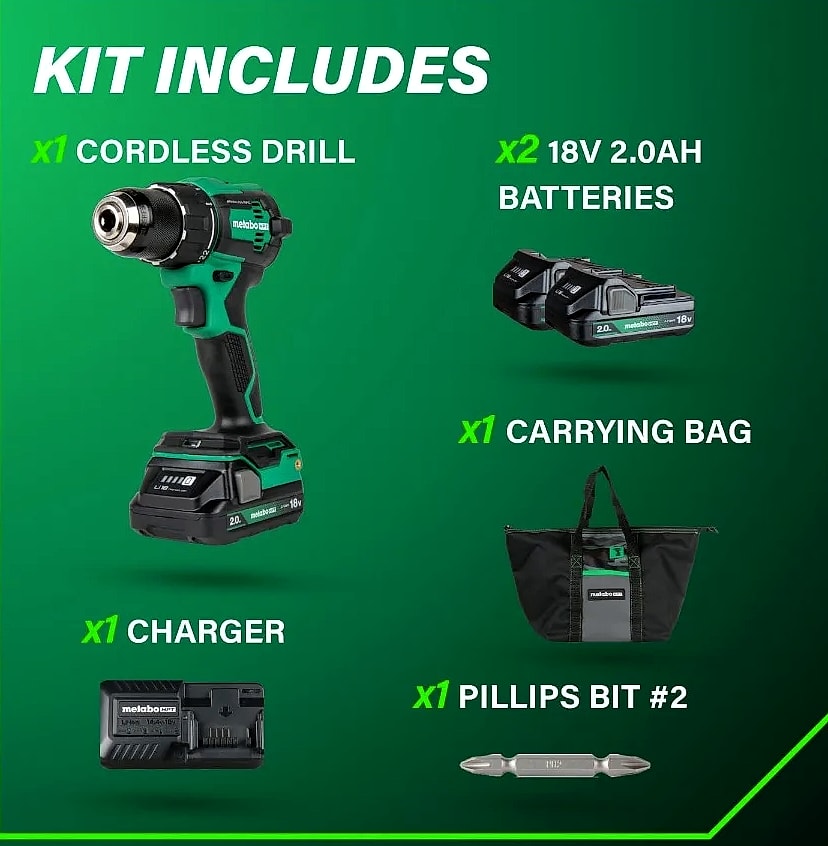 Kankeirr 18V Brushless Cordless Driver Drill Kit with 2 — feature highlights