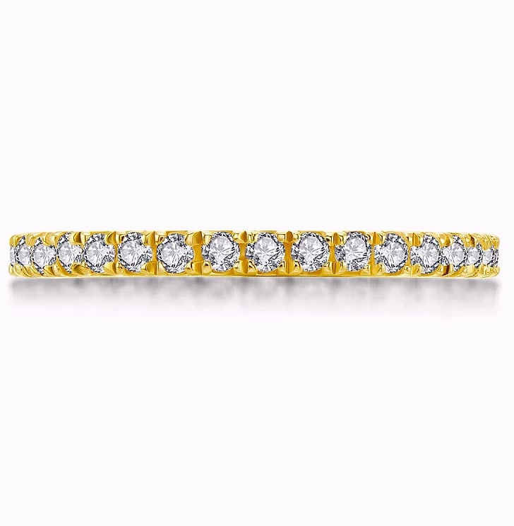 LESF 925 Sterling Silver Geometric Stackable Ring — scale reference
