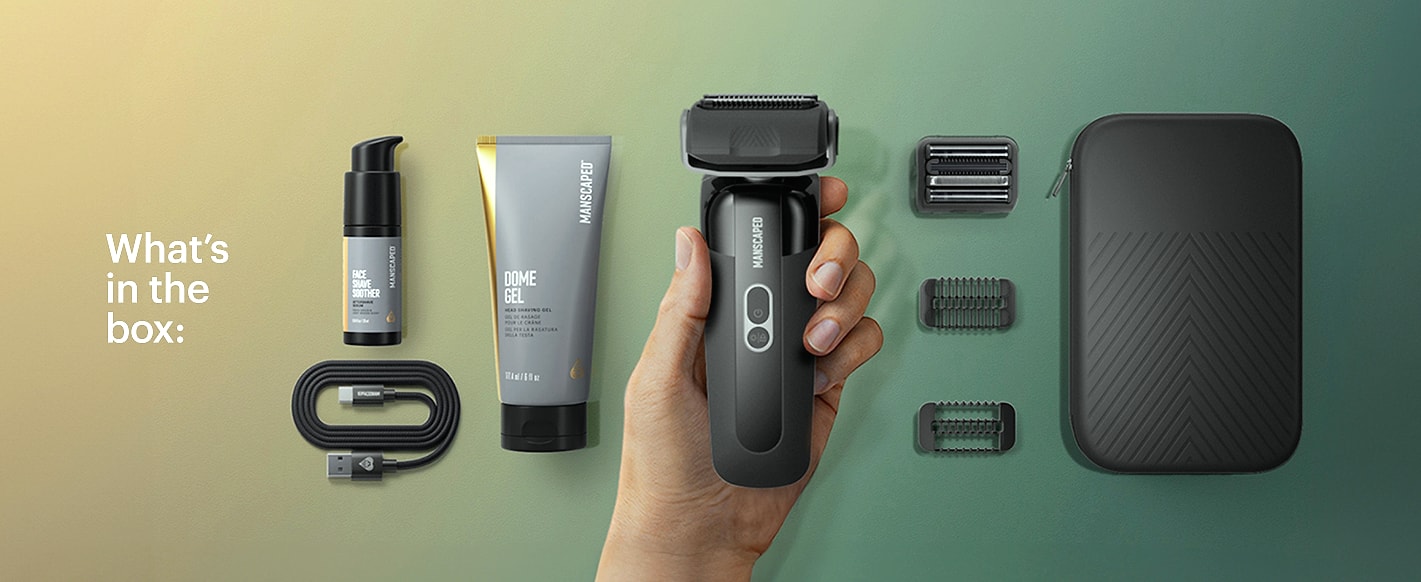 MANSCAPED The Chairman PRO Electric Face Shaver Kit — feature highlights