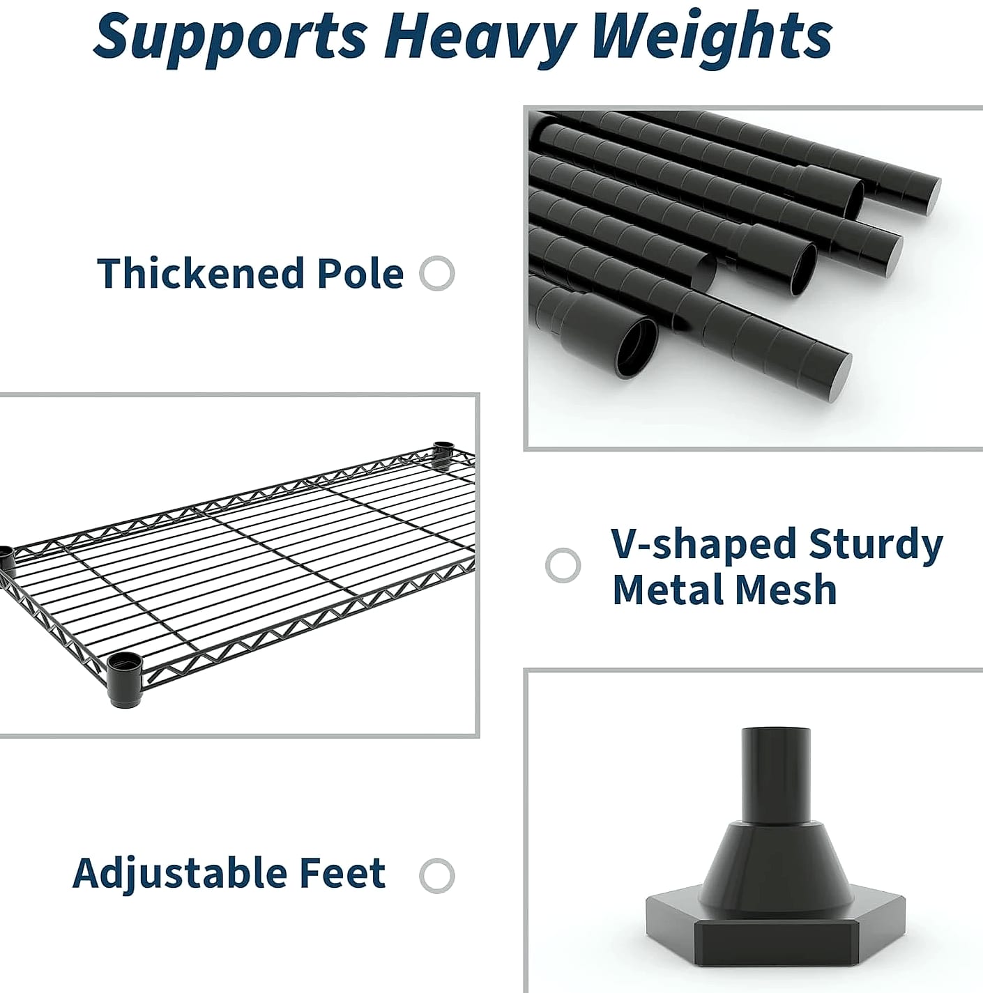 TWISTER.CK Heavy Duty Metal Shelving Unit 4/5 Tier — interior detail