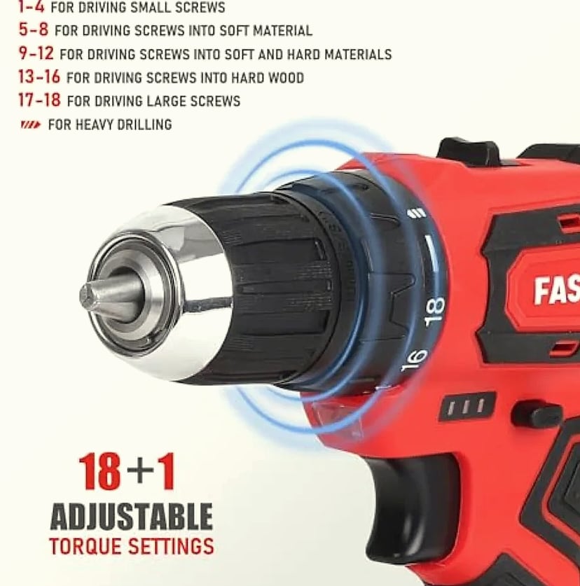 Kankeirr 20V Cordless Drill Driver with 232-Piece Tool Set — scale reference