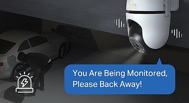 Tapo C500 1080p Outdoor Pan/Tilt Wi-Fi Camera with 360 View — close-up details