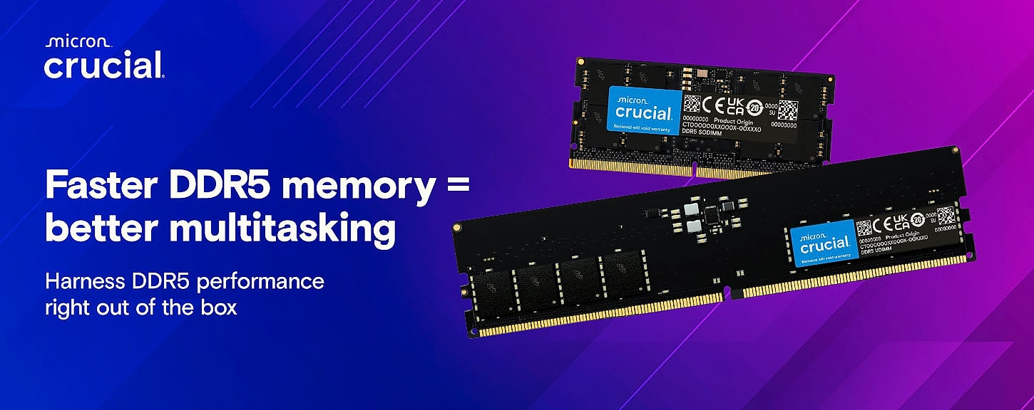 Crucial 32GB DDR5 SODIMM Laptop Memory Kit 5600MHz — package contents