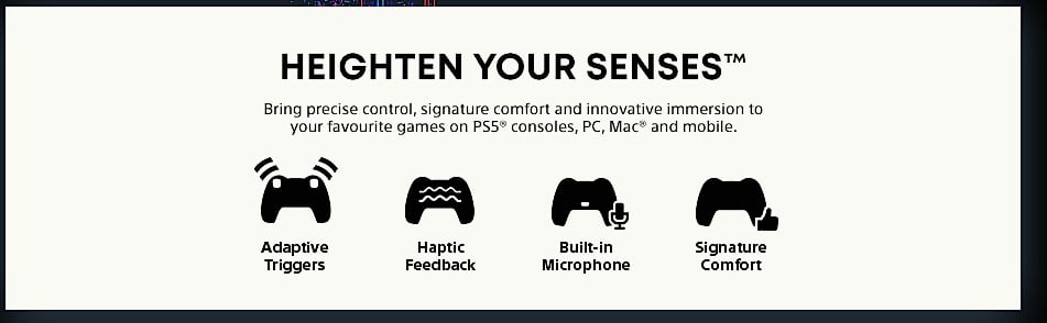 PlayStation DualSense Wireless Controller Midnight Black — assembled view