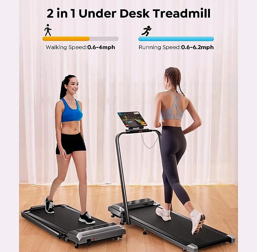 WalkingPad Foldable Treadmill with 10% Incline, 300lb — assembled view