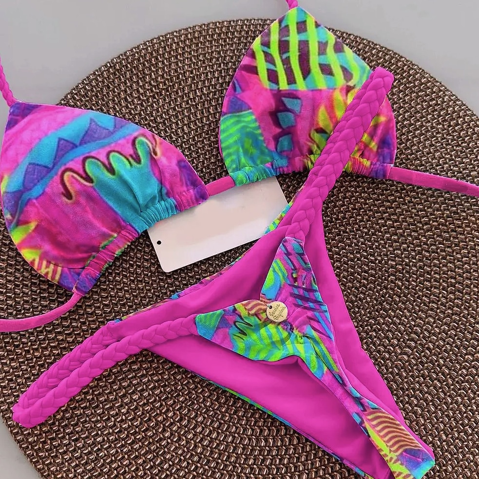 Women's Two-Piece Bikini Swimsuit Quick-Dry Beach Set — close-up details