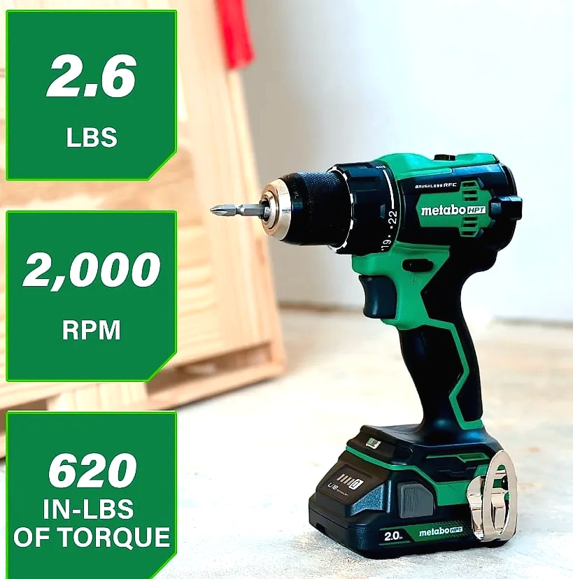 Kankeirr 18V Brushless Cordless Driver Drill Kit with 2 — assembled view