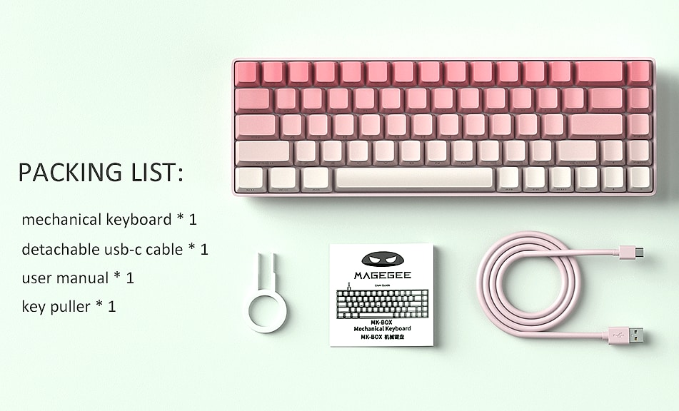 MageGee MK-Box 68-Key Mechanical Gaming Keyboard Compact — feature highlights