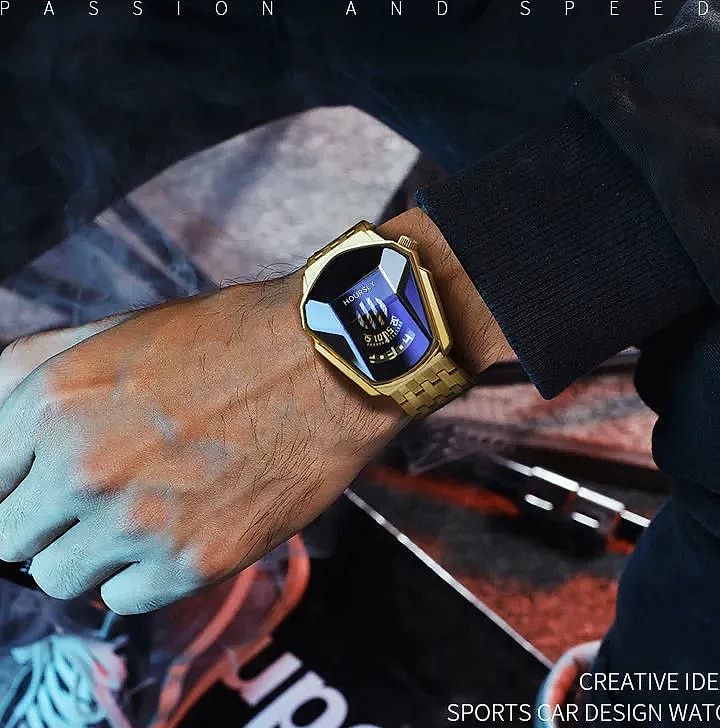 M.A.W Men's Stainless Steel Sports Quartz Watch — scale reference
