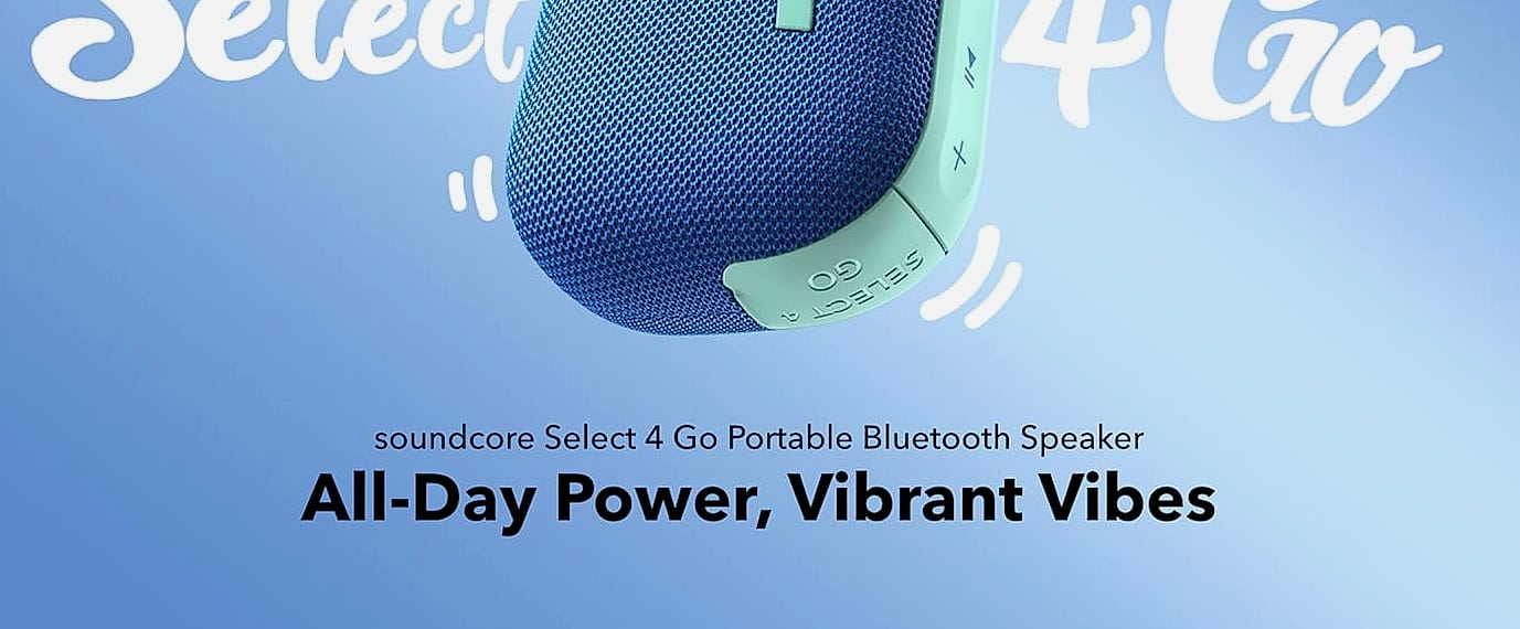 Soundcore Select 4 Go Bluetooth Portable Shower Speaker — assembled view