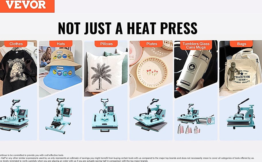 SucceBuy 12 x 15 inch Heat Press Machine with 8 Attachments — build progress