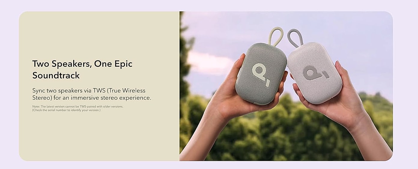 Soundcore Select 4 Go Bluetooth Portable Shower Speaker — side view