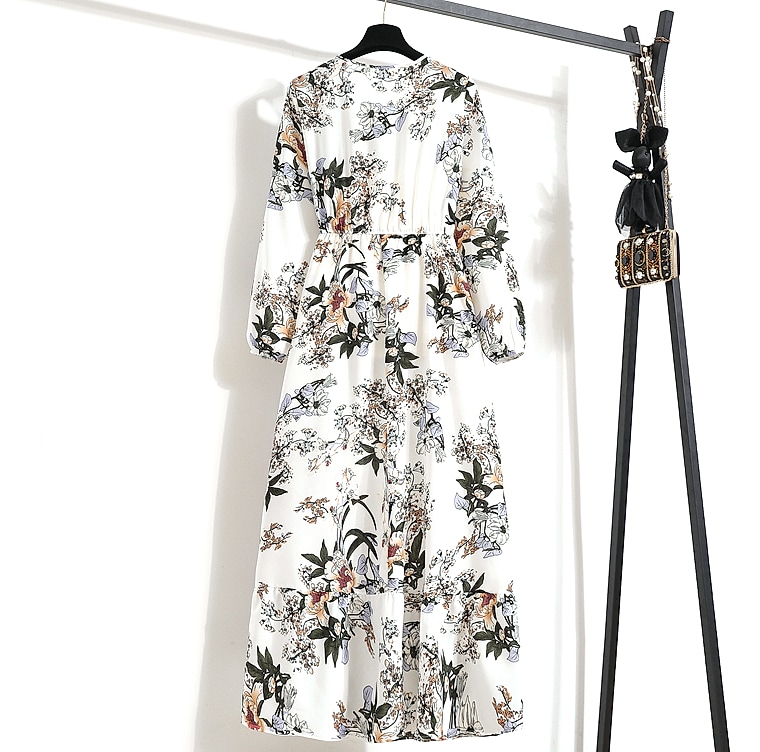 XIBUSANA Women's Floral Maxi Dress Full Sleeve Casual — feature highlights