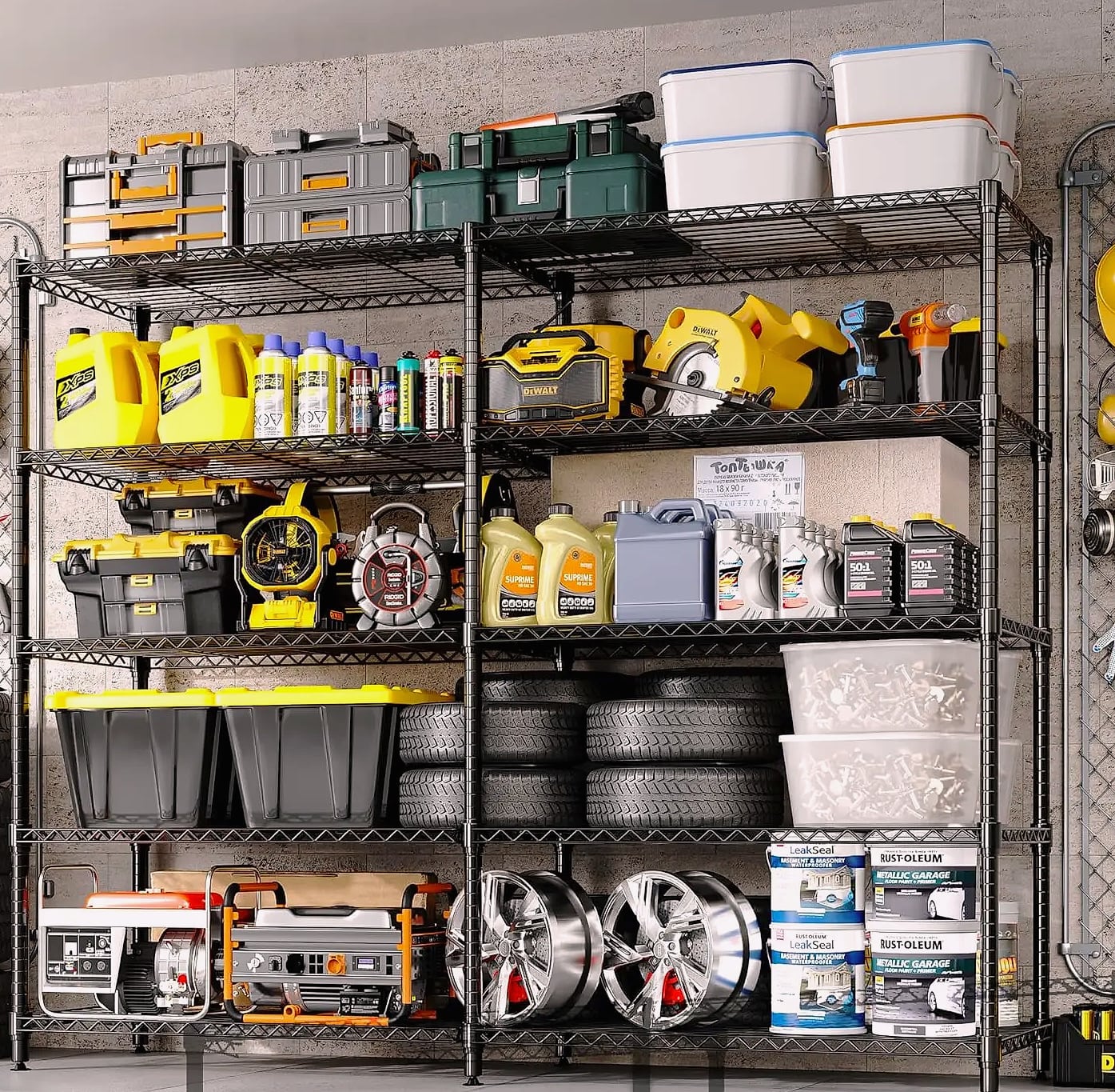 TWISTER.CK Heavy Duty Metal Shelving Unit 4/5 Tier — feature highlights