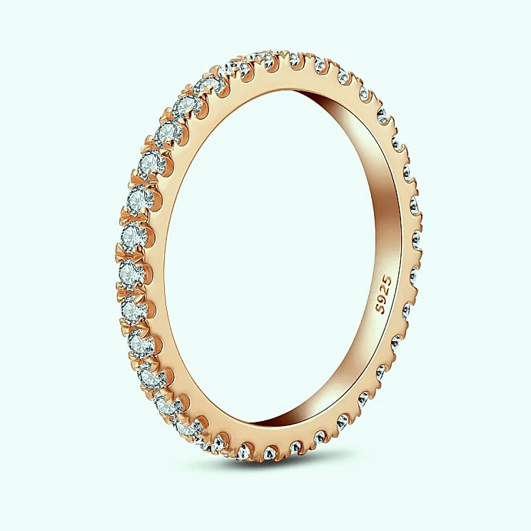 LESF 925 Sterling Silver Geometric Stackable Ring — parts overview