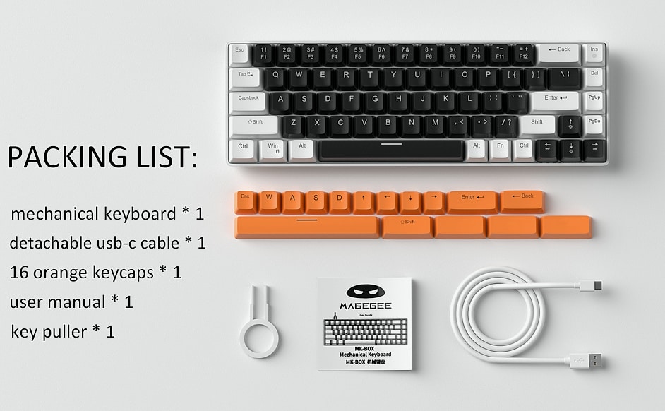MageGee MK-Box 68-Key Mechanical Gaming Keyboard Compact — feature highlights