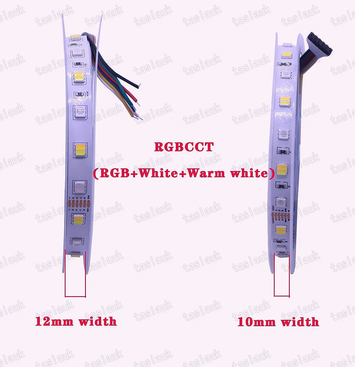 taslauk 5M 5050 SMD LED Strip RGB RGBW RGBWW 12V 24V — feature highlights