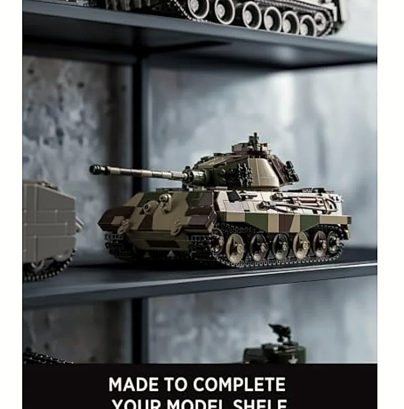 King Tiger Tank WW2 Military Building Set for Adults — feature highlights