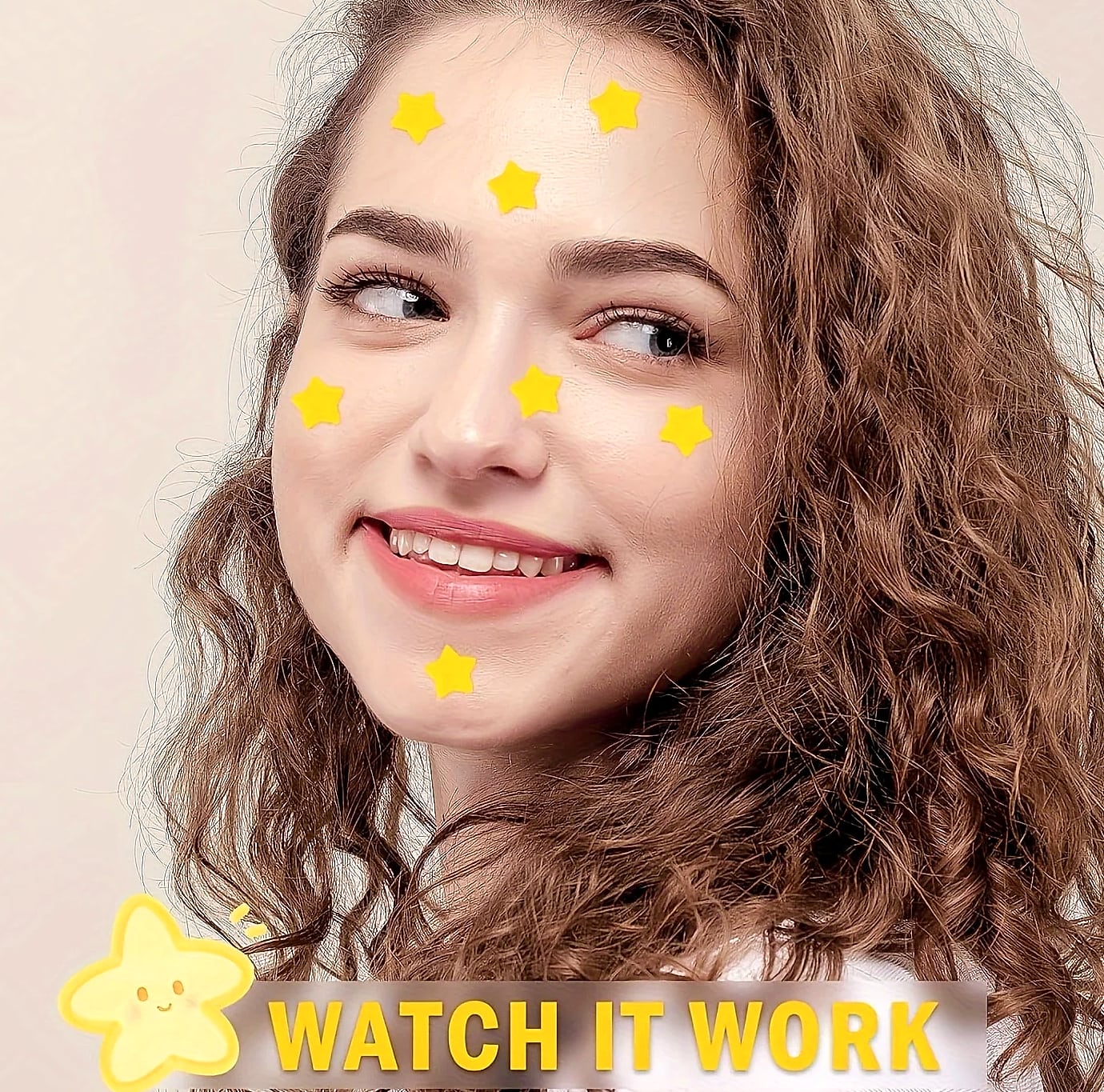 40-Piece Multi-Color Star Acne Patches, Ultra-Thin — side view