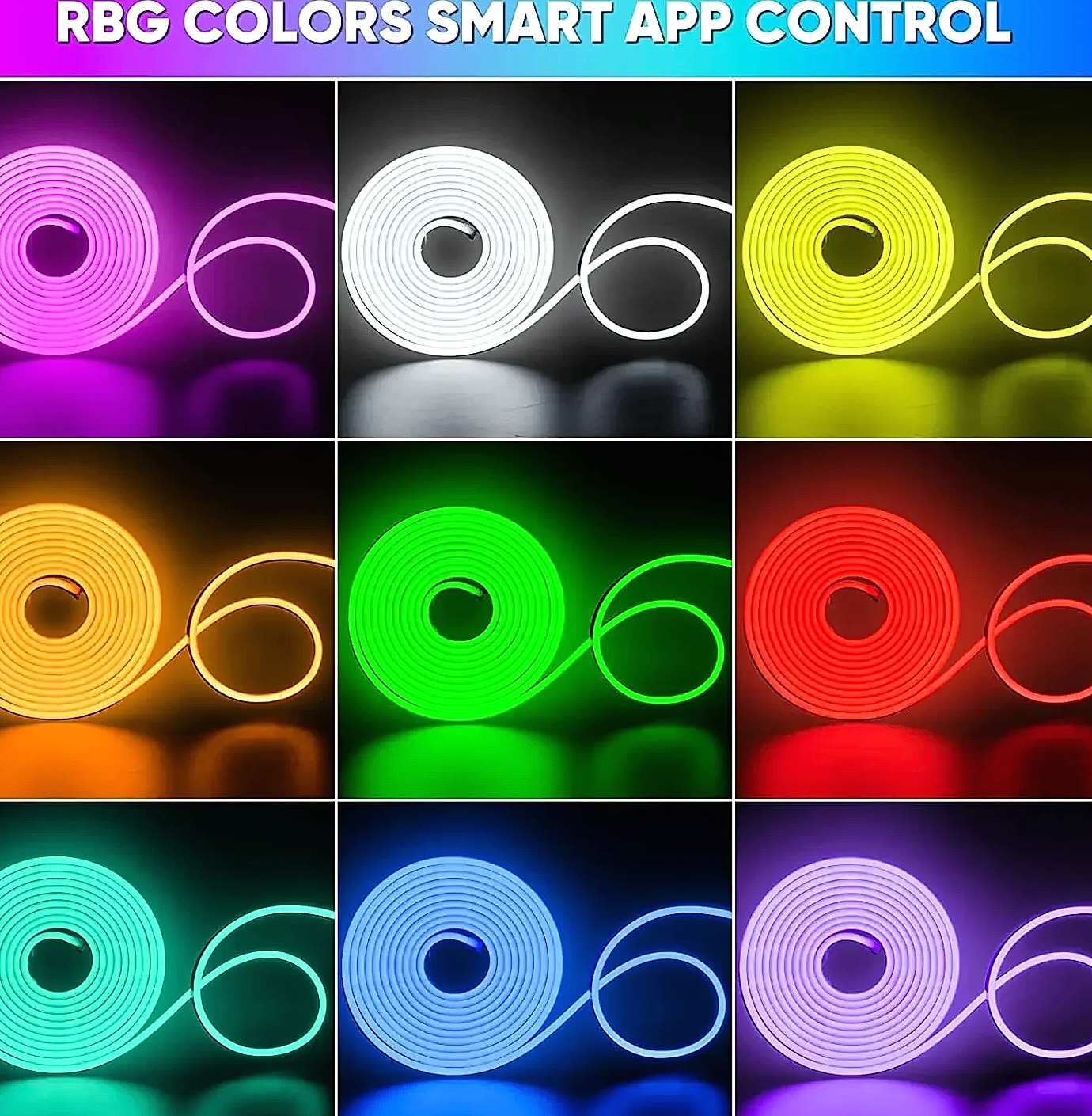 Adiodo RGB Neon LED Strip IP65 Waterproof USB Remote Control — package contents