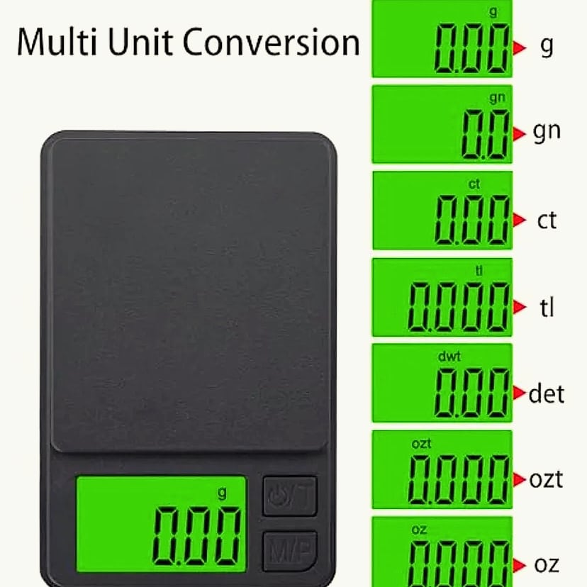 Digital Pocket Scale 1000g x 0.01g with Backlit LCD — feature highlights