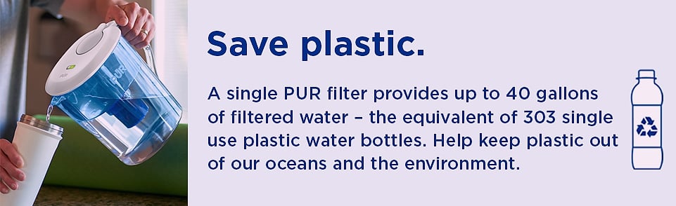 PUR 11-Cup Water Pitcher with Filter and Change Indicator — scale reference