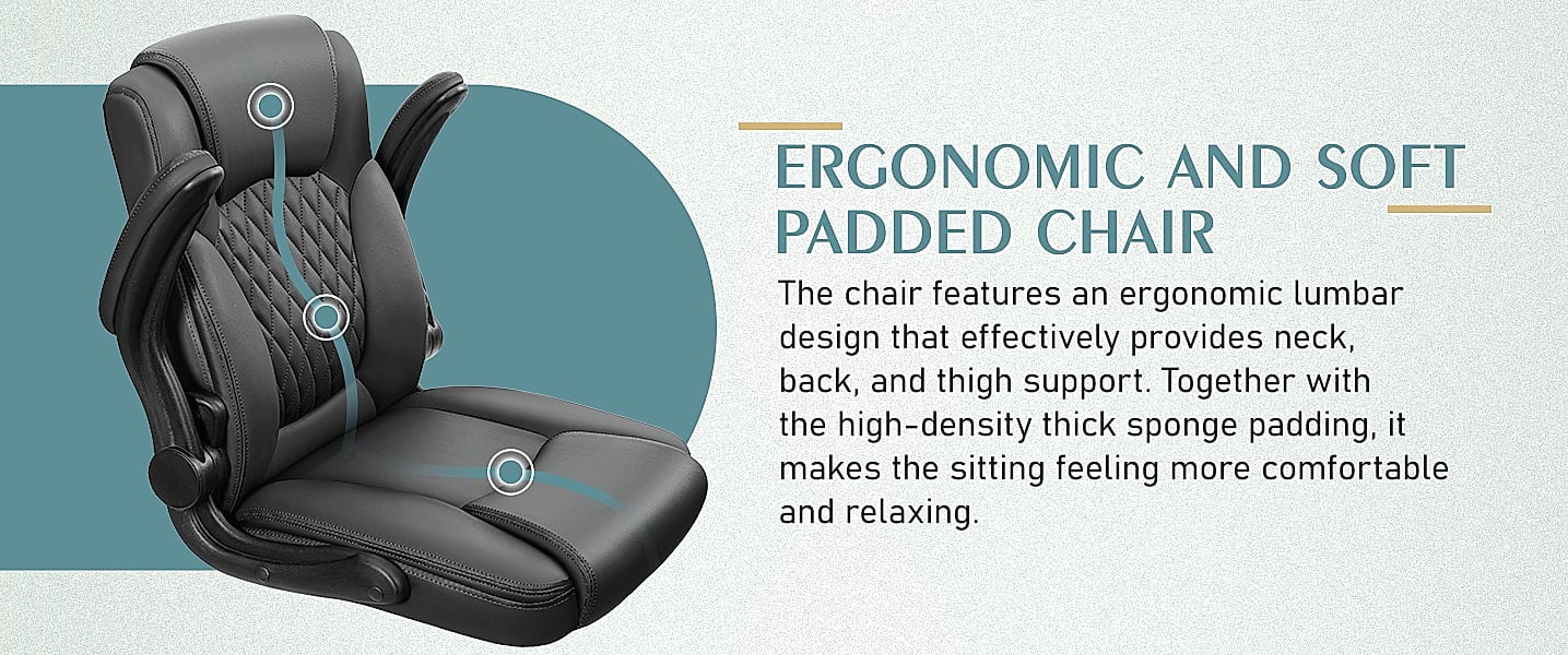 Brick Attic PU Leather Office Chair Ergonomic Desk Seat — package contents