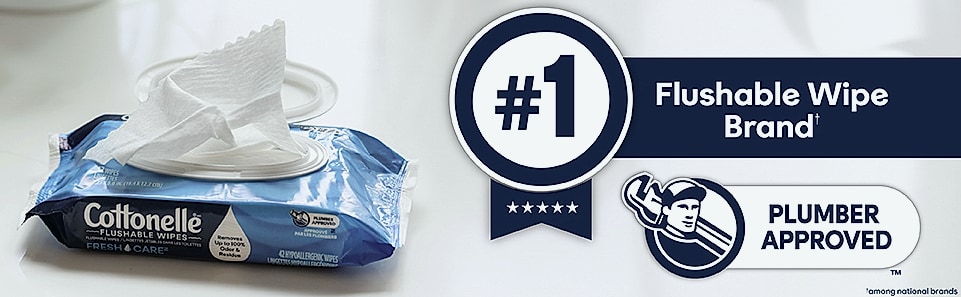 Cottonelle Fresh Feel Flushable Wet Wipes, 8 Packs — assembled view
