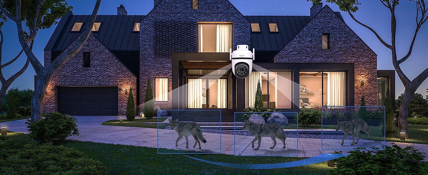 Tapo C500 1080p Outdoor Pan/Tilt Wi-Fi Camera with 360 View — side view