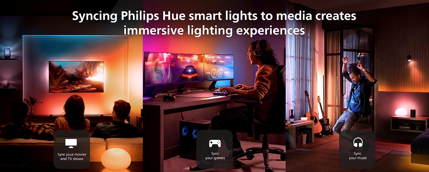 Philips Hue A19 75W Smart LED Bulb, Soft Warm White — scale reference