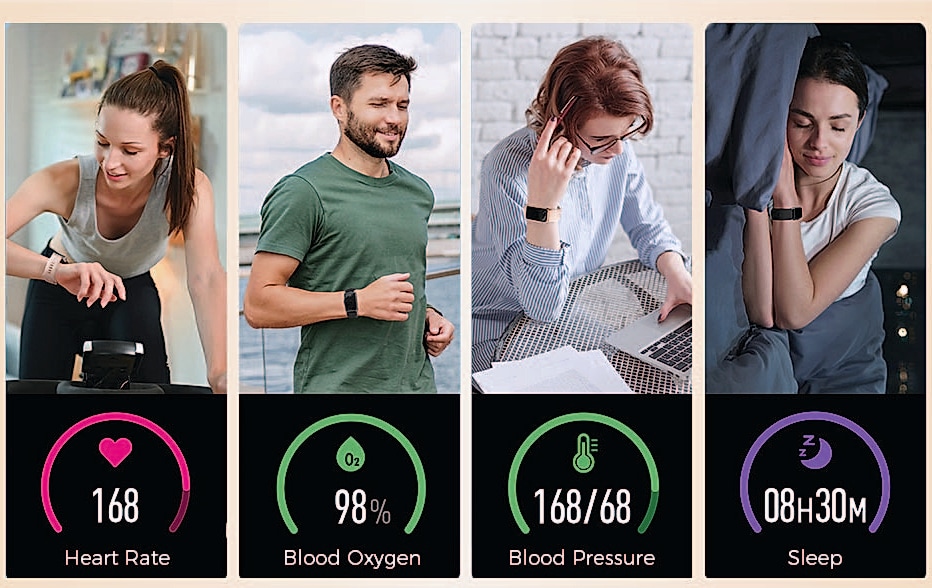 THE PERFECT PART Smart Watch Fitness Tracker Blood Pressure — interior detail