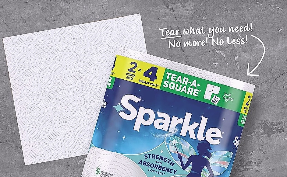 Sparkle Pick-A-Size Paper Towels, 6 Double Rolls, 2-Ply — feature highlights