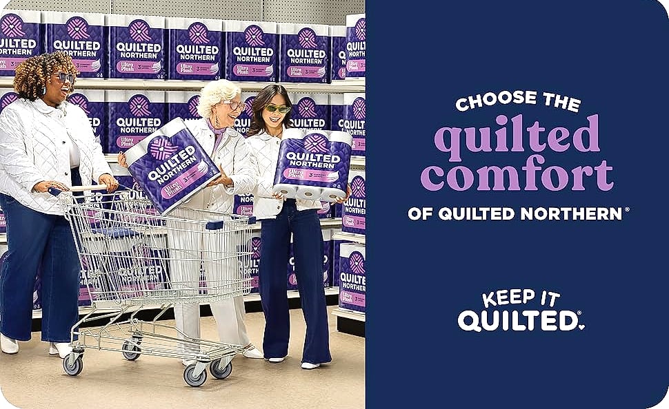 Quilted Northern Ultra Plush Toilet Paper, 6 Mega Rolls, — assembled view