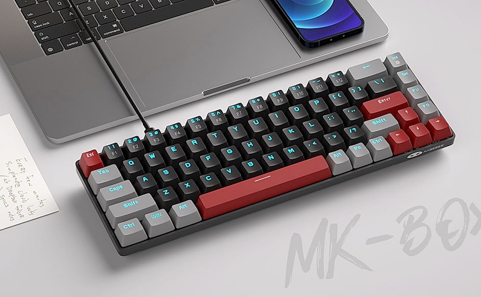MageGee MK-Box 68-Key Mechanical Gaming Keyboard Compact — parts overview