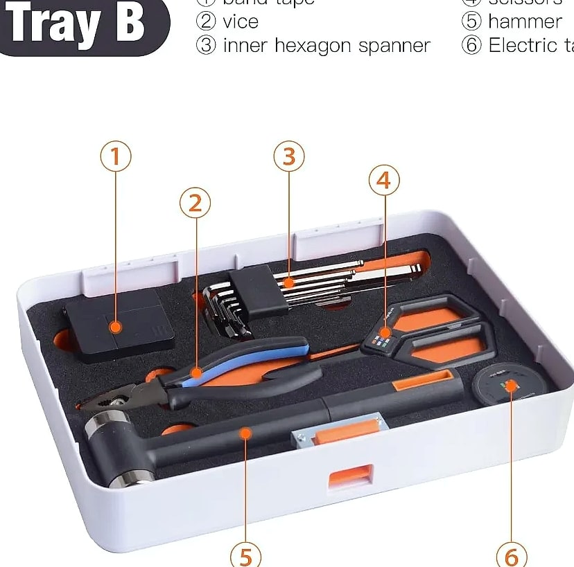 Kankeirr 589-Piece Tool Set with 24V Cordless Drill — side view