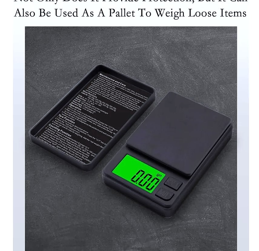 Digital Pocket Scale 1000g x 0.01g with Backlit LCD — scale reference