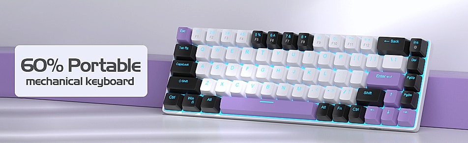 MageGee MK-Box 68-Key Mechanical Gaming Keyboard Compact — side view