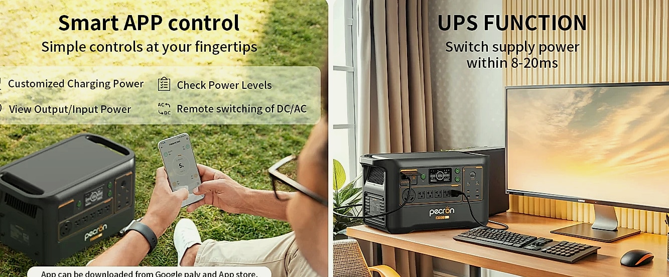 Pecron F3000LFP 3072Wh Portable Power Station Solar — scale reference