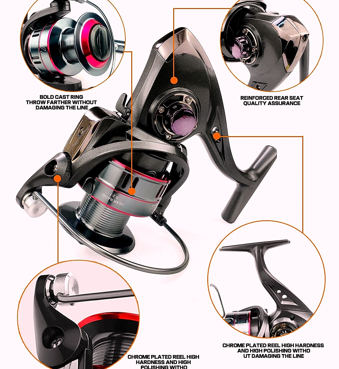 GHOTDA Telescopic Fishing Rod and Reel Combo 1.8-3.6m — size comparison
