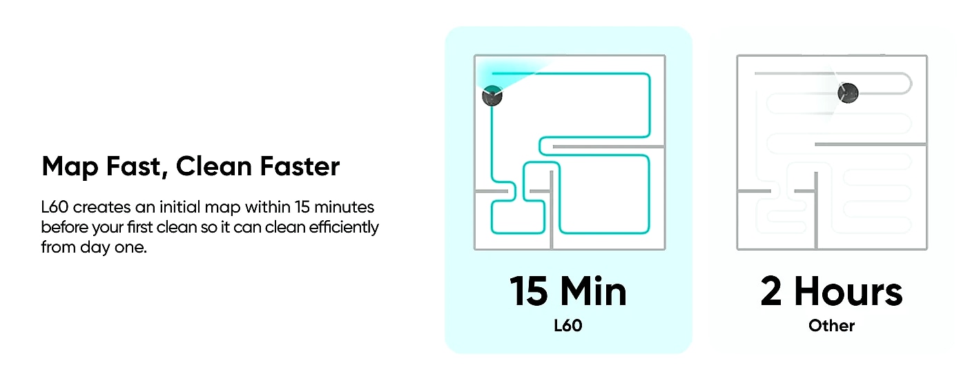 eufy L60 Robot Vacuum with Self-Empty Station — scale reference