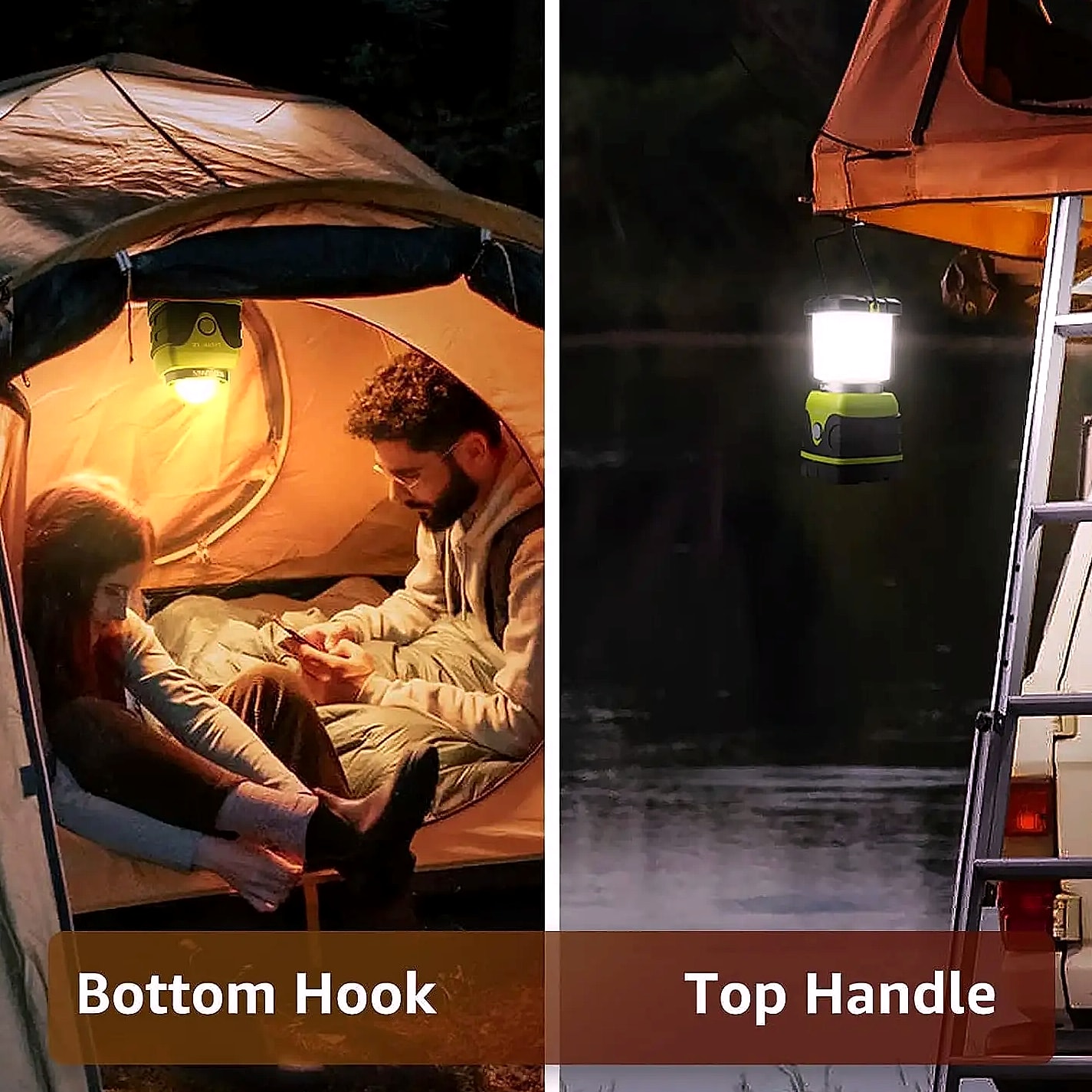 1000LM Waterproof Camping Lantern with 4 Light Modes — scale reference