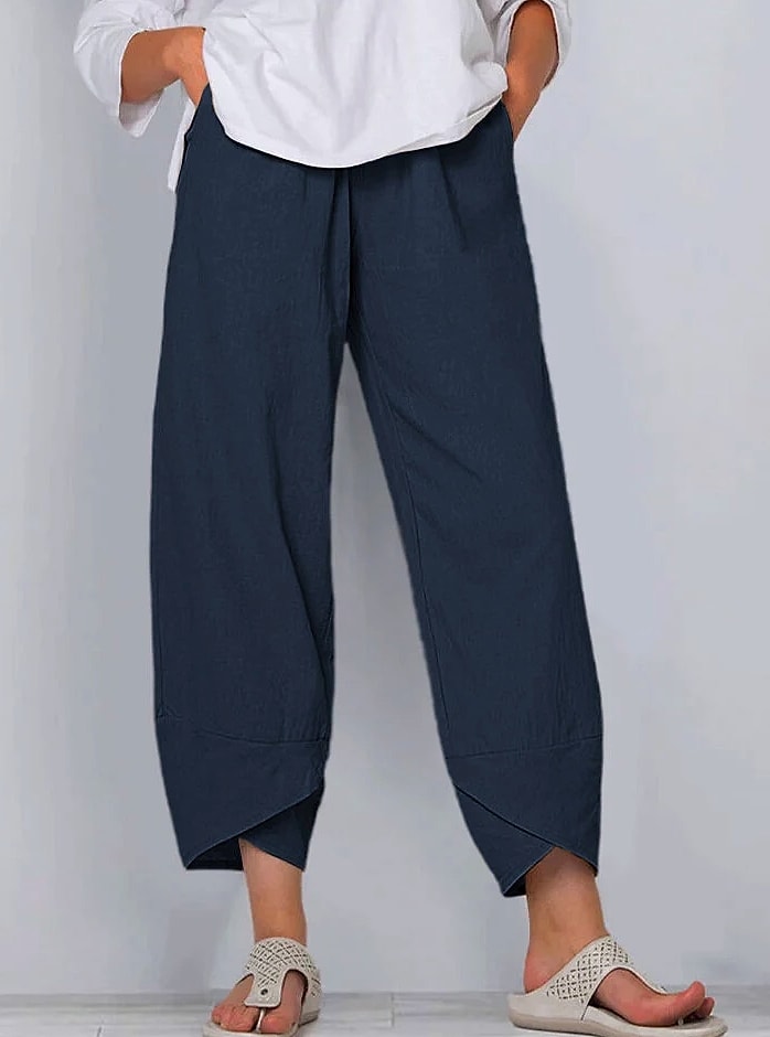 INSTYLISH Women Cotton Linen Harem Pants Wide Leg — feature highlights
