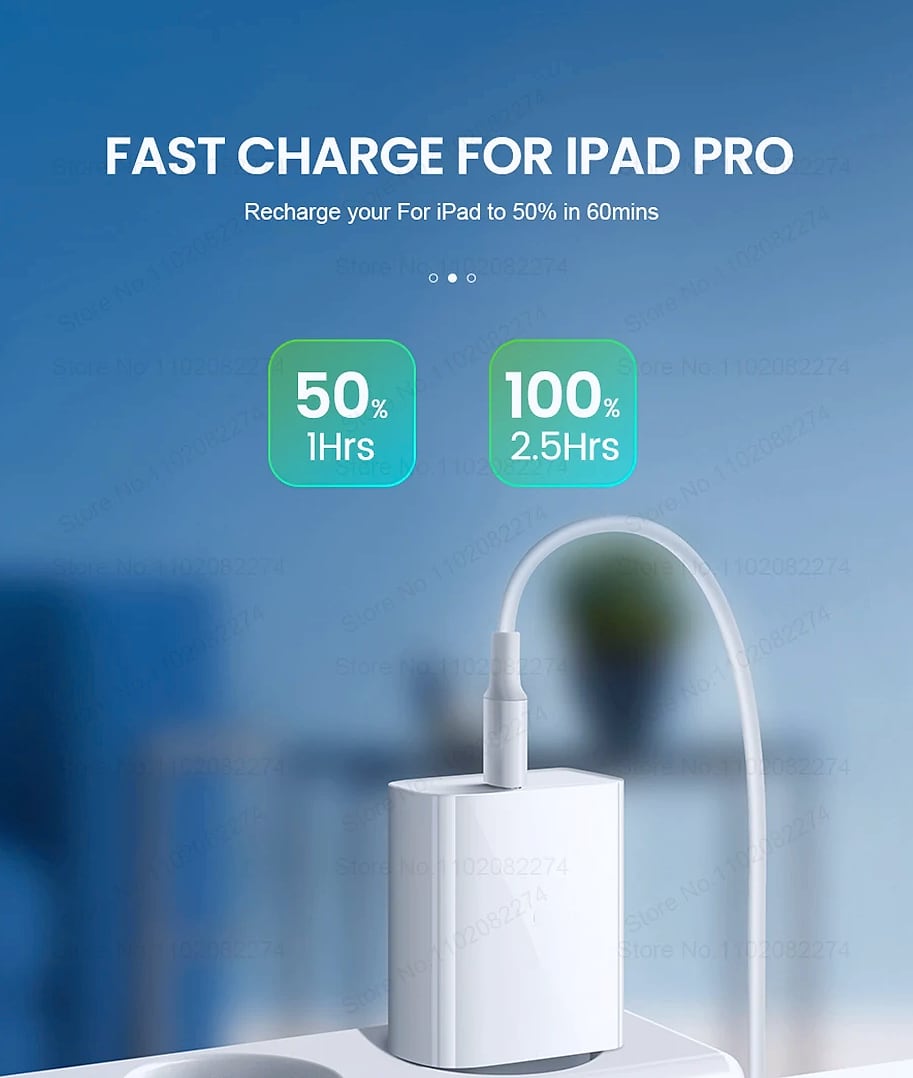 PD 40W Fast Charger with USB-C Cable for iPhone iPad — scale reference