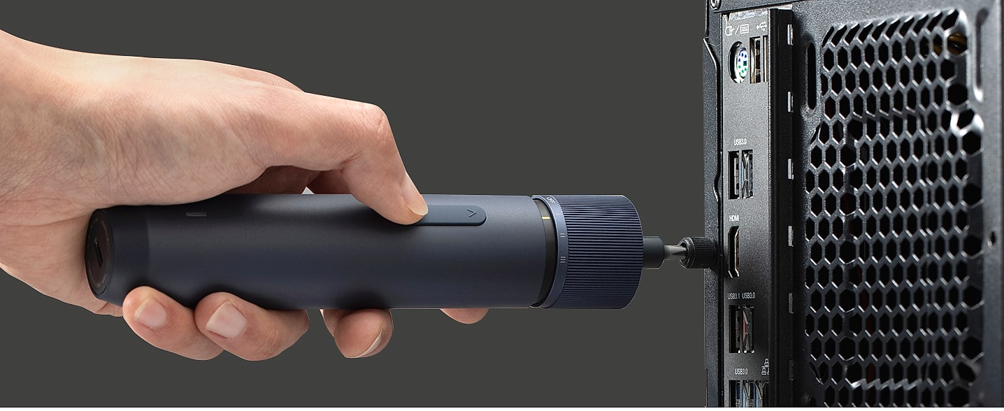 HOTO 25-Piece Electric Screwdriver Kit with LED Light — interior detail